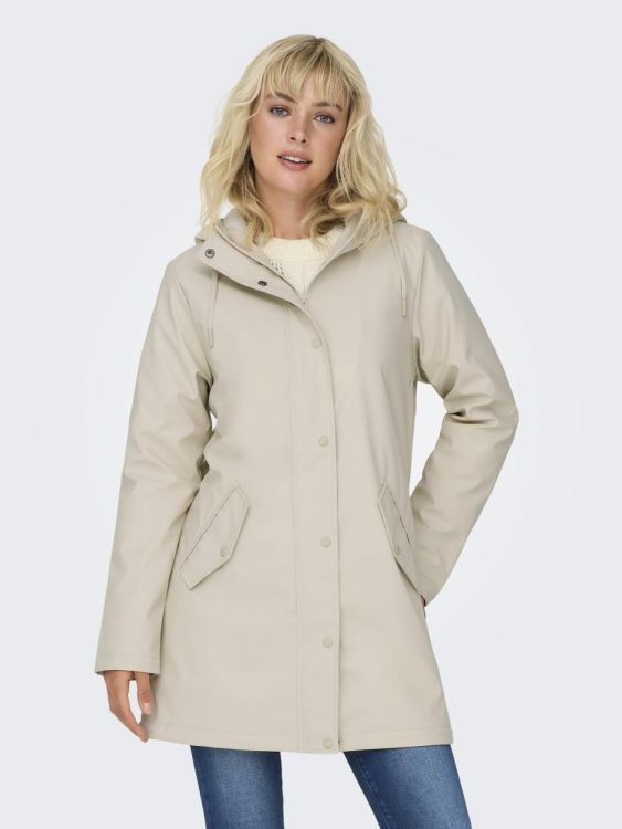 Only ONLSALLY RAINCOAT OTW NOOS (15206116/Oatmeal WHITE TEDDY) - WeekendMode