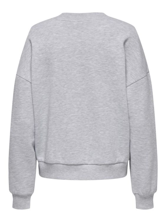 Only ONLSERENA L/S O-NECK PRINT BOX CS SWT (15347007/Light Grey Melange) - WeekendMode