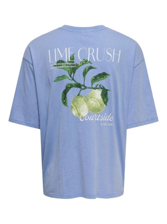 Only ONLSHANIA S/S PRINT TOP BOX JRS (15372195/Ultramarine Lime crush club) - WeekendMode