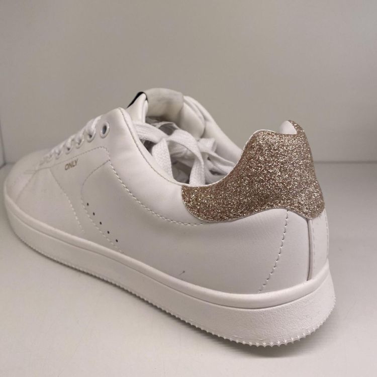 Only ONLSHILO-44 PU CLASSIC SNEAKER (15288082/White GOLD GLITTER) - WeekendMode