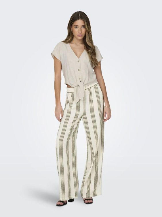 Only ONLSIESTA SS KNOT LIN BL SHIRT PNT NOOS (15322270/Moonbeam) - WeekendMode