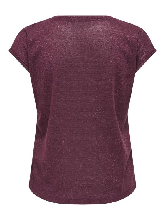 Only ONLSILVERY S/S V NECK LUREX TOP JRS NOOS (15136069/Purple) - WeekendMode