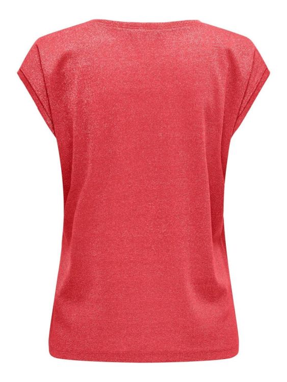 Only ONLSILVERY S/S V NECK LUREX TOP JRS NOOS (15136069/Cayenne) - WeekendMode