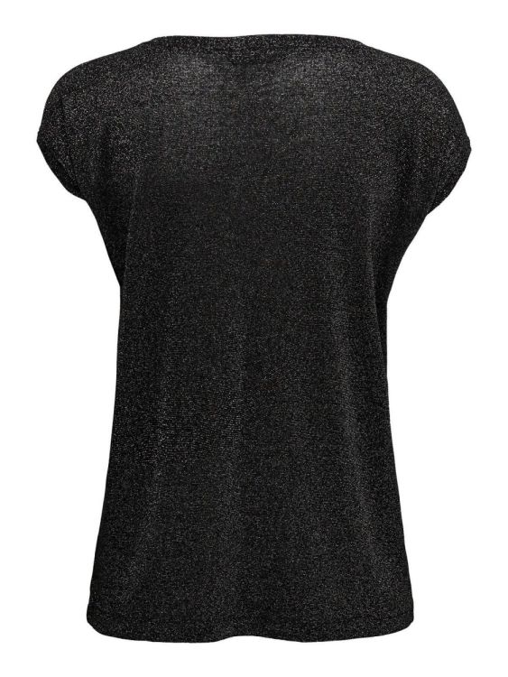 Only ONLSILVERY S/S V NECK LUREX TOP JRS NOOS (15136069/Black) - WeekendMode