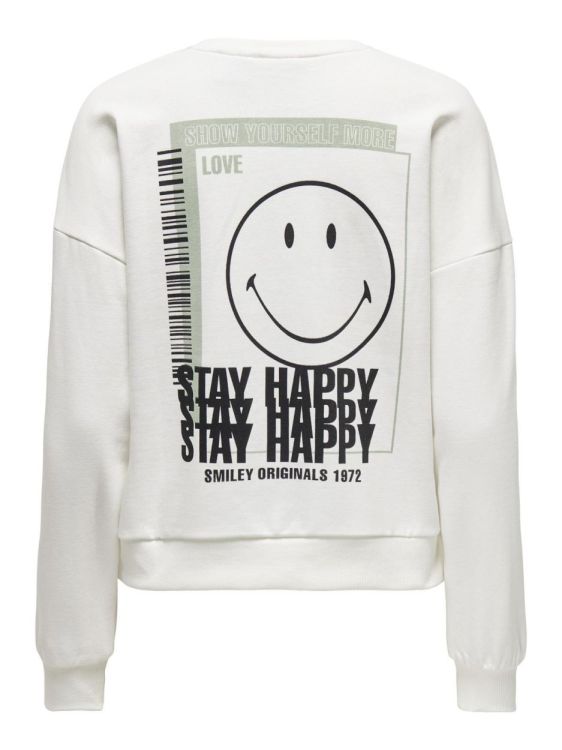 Only ONLSMILEY L/S O-NECK  (15335002/Cloud Dancer) - WeekendMode