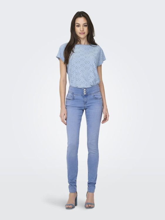 Only ONLSMILLA S/S TOP JRS NOOS (15231005/Soft Chambray) - WeekendMode