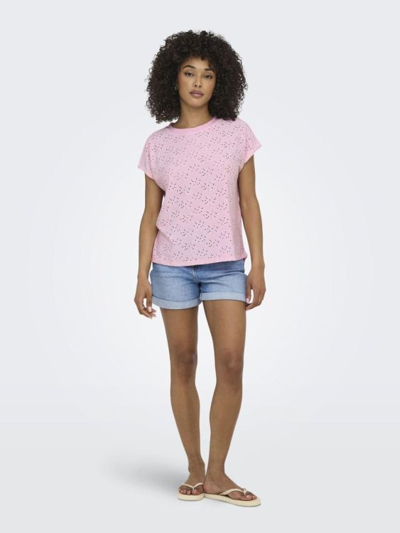 Only ONLSMILLA S/S TOP JRS NOOS (15231005/Roseate Spoonbill) - WeekendMode
