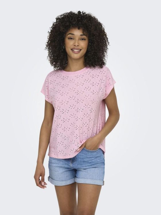 Only ONLSMILLA S/S TOP JRS NOOS (15231005/Roseate Spoonbill) - WeekendMode