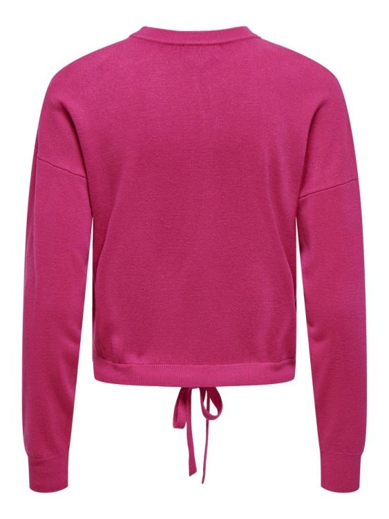 Only ONLSUNNY LS STRING DETAIL O-NECK CC KNT (15310535/Raspberry Rose) - WeekendMode