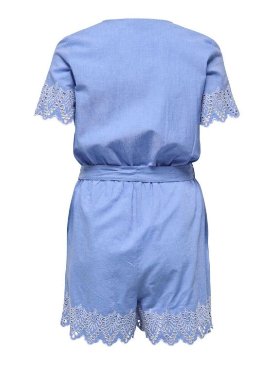 Only ONLTULUM EMB SS PLAYSUIT WVN (15368894/Blue Bonnet BRIGHT WHITE EMB) - WeekendMode