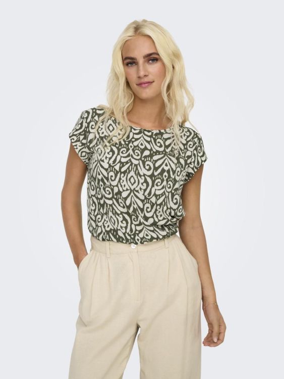 Only ONLVIC S/S AOP TOP NOOS PTM (15161116/Tarmac Kaja graphic) - WeekendMode