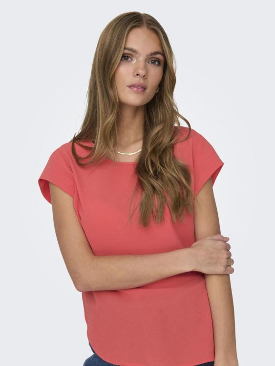 Only ONLVIC S/S SOLID TOP NOOS PTM (15142784/Cayenne) - WeekendMode