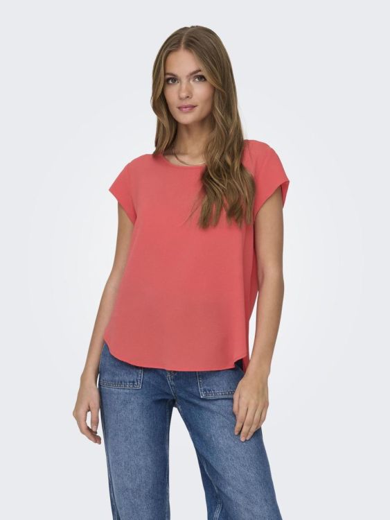 Only ONLVIC S/S SOLID TOP NOOS PTM (15142784/Cayenne) - WeekendMode