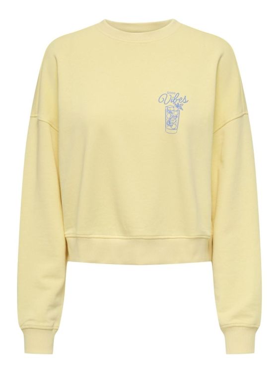 Only ONLVIVVIAN L/S O-NECK UB SWT (15372446/Sunlight Good vibes) - WeekendMode