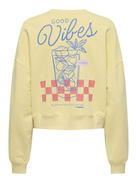 Only ONLVIVVIAN L/S O-NECK UB SWT (15372446/Sunlight Good vibes) - WeekendMode