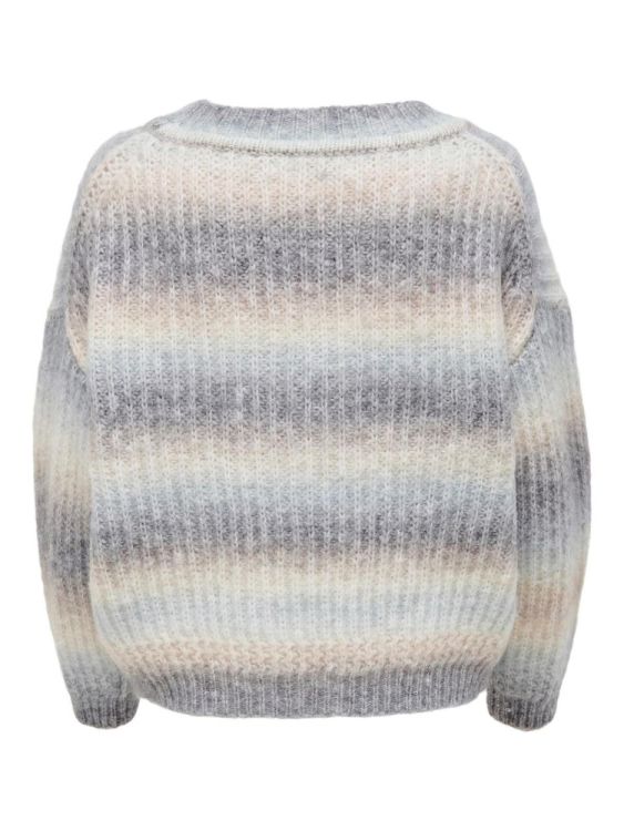 Only OPMUTAH L/S V-NECK PULLOVER KNT (15267414/Pumice Stone W. SPACEDYE BLUE M) - WeekendMode