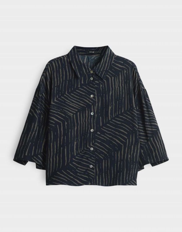 Opus Fiana palm leaves Bloes NOS (10418513199100/60020 Coal blue) - WeekendMode