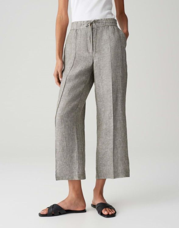 Opus Maikito linen Broek NOS (10420213218100/30034 Olive leaf) - WeekendMode