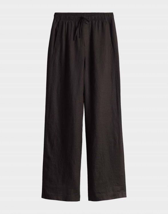 Opus Mileni linen Broek NOS (10422310671100/20024 Midnight brown) - WeekendMode