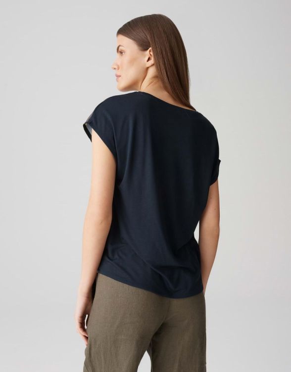 Opus Sopika print Bloes (10425013238317/60020 Coal blue) - WeekendMode