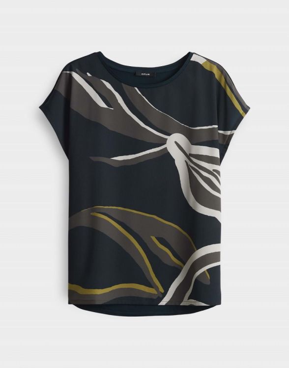 Opus Sopika print Bloes (10425013238317/60020 Coal blue) - WeekendMode