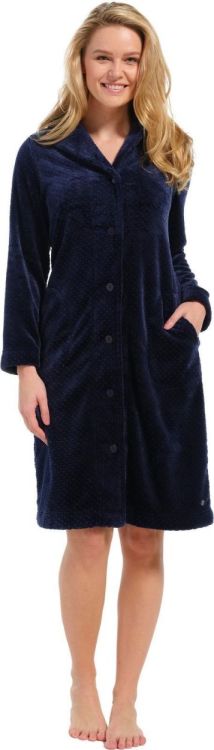 Pastunette Morning gown full button  110cm (75232-310-6/529 dark blue) - WeekendMode