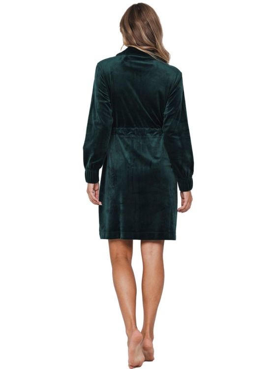 Pastunette Morning gown full zipper (100 cm) (171252-228-1/720 Dark Green) - WeekendMode