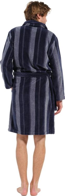 Pastunette Morning gown shawlcollar 115cm (73199-613-0/529 dark blue) - WeekendMode