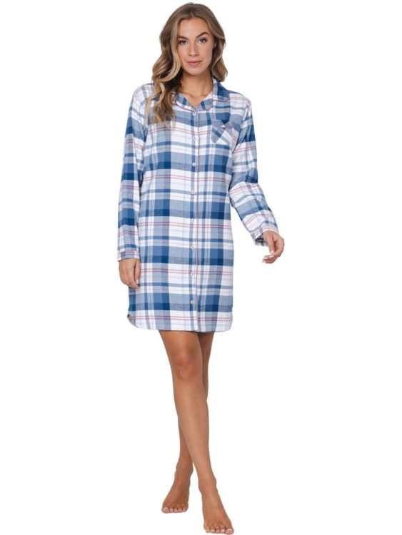 Pastunette Nightdress full button (95 cm) (111252-106-1/510 Blue) - WeekendMode