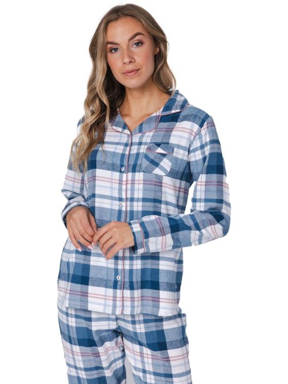 Pastunette Pyjama full button (121252-106-1/510 Blue) - WeekendMode