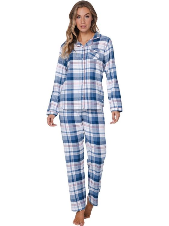 Pastunette Pyjama full button (121252-106-1/510 Blue) - WeekendMode