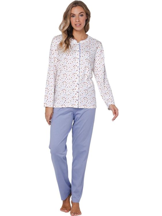 Pastunette Pyjama full button (121252-150-1/510 Blue) - WeekendMode