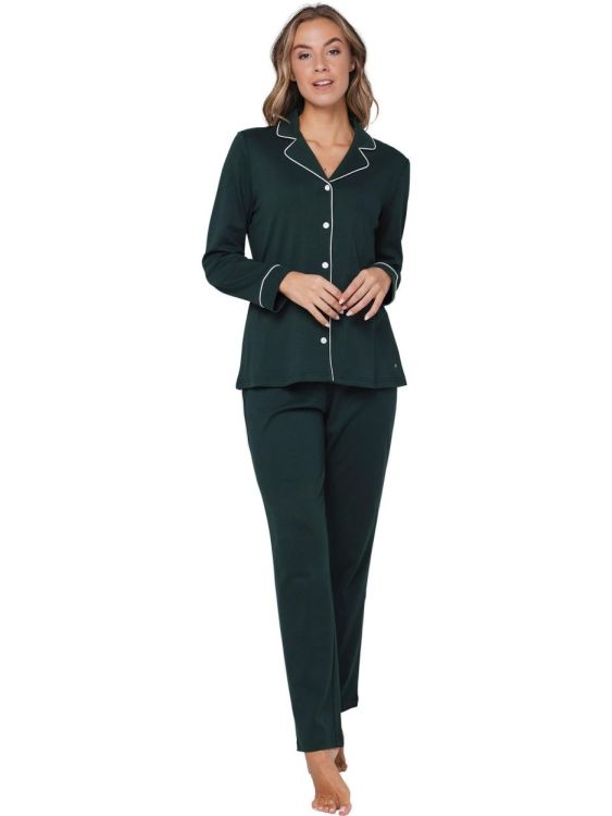 Pastunette Pyjama full button (121252-226-1/720 Dark Green) - WeekendMode