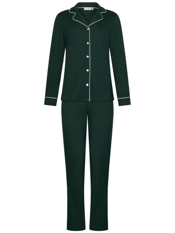 Pastunette Pyjama full button (121252-226-1/720 Dark Green) - WeekendMode