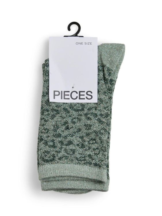 Pieces PCSEBBY GLITTER LONG AOP 1 PACK SOCKS NOOS (17151109/Castor Gray DARKEST SPRUCE) - WeekendMode