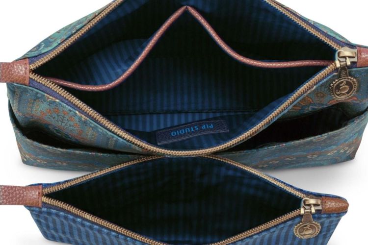 Pip studio Caryn Cosmetic Bags Combi Jabali Blue (W25-PIP51.274.300-UNI) - WeekendMode