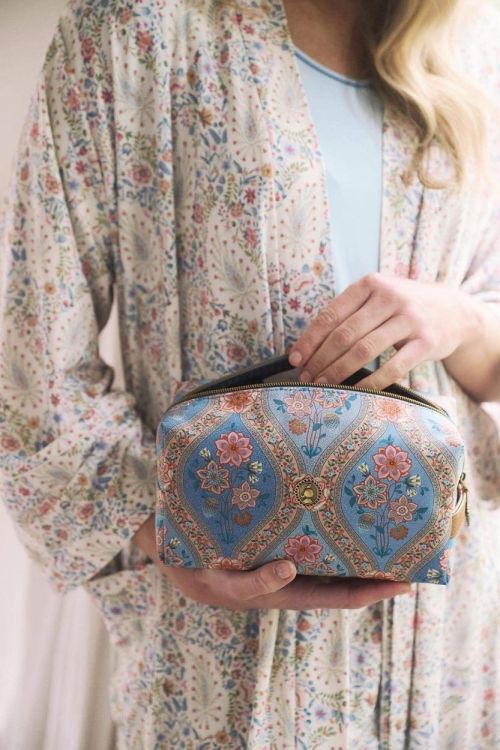 Pip studio Coco Cosmetic Bag Medium Ornamento Blue (PIP51.274.306) - WeekendMode