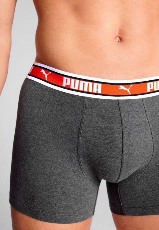 Puma PUMA MEN DUAL LOGO BOXER BLACK/RED (701228131/004) - WeekendMode