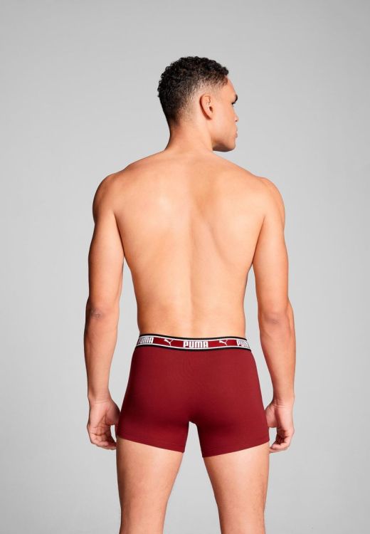 Puma PUMA MEN DUAL LOGO BOXER BURGUNDY (701228131/001) - WeekendMode