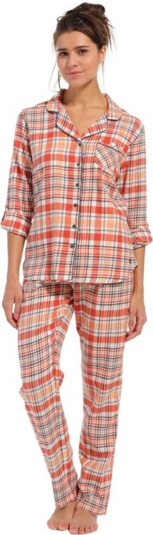 Rebelle Flannel pyjama (21232-410-6/346 dark salmon) - WeekendMode