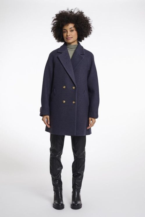 Rino&Pelle Double breasted coat (Serena.7002512/Night grey) - WeekendMode