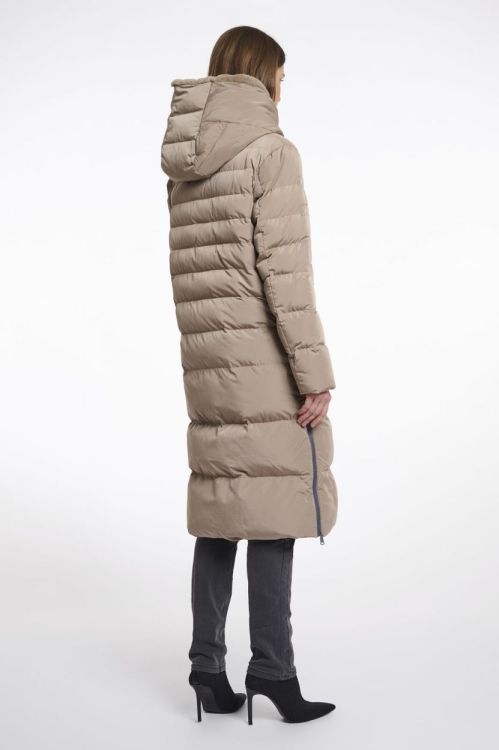 Rino&Pelle Long padded hooded coat with faux fur (Keilafur.7002511/Toffee) - WeekendMode