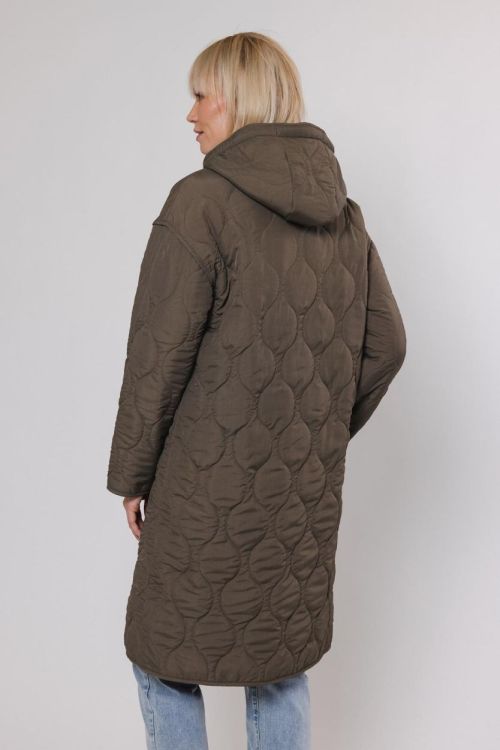 Rino&Pelle Midi length hooded coat with teddy linin (Elfie.7002411/Hunter) - WeekendMode