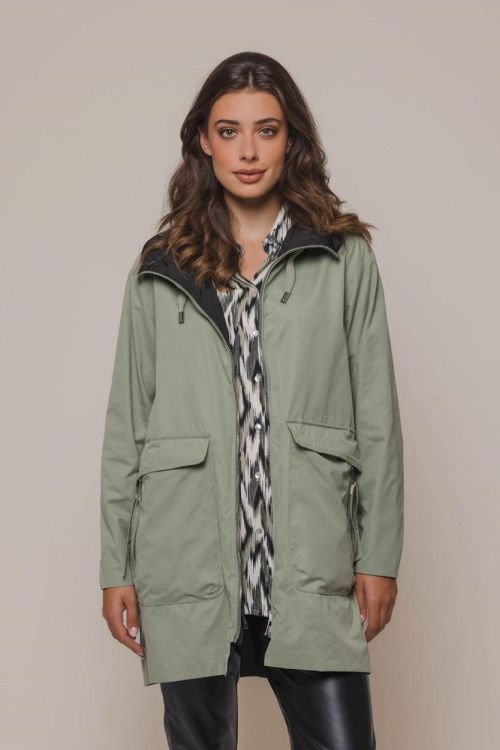 Rino&Pelle Reversible coat (Maxime.7002420/Sea moss and black) - WeekendMode