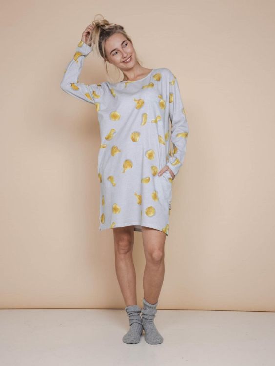 SNURK Chips Long Sleeve Dress Dames (isdchips/grijs dames) - WeekendMode