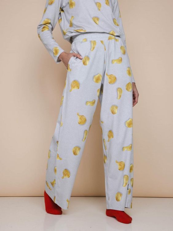 SNURK Chips Pyjama Dames (schips + pchips/grijs dames) - WeekendMode