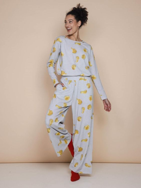 SNURK Chips Pyjama Dames (schips + pchips/grijs dames) - WeekendMode
