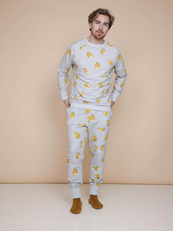 SNURK Chips Pyjama Heren (schips + pchips/grijs heren) - WeekendMode