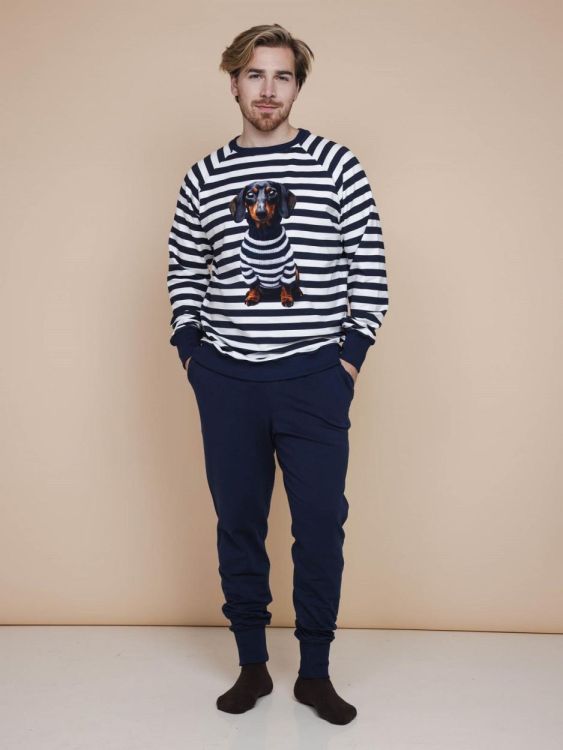 SNURK Pierre Pyjama Heren (spierm + pnavy25/blauw heren) - WeekendMode