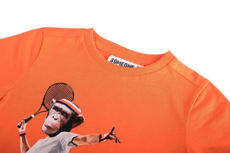 Someone T-Shirt (BACKHAND-SB-02-C/BRIGHT ORANGE) - WeekendMode